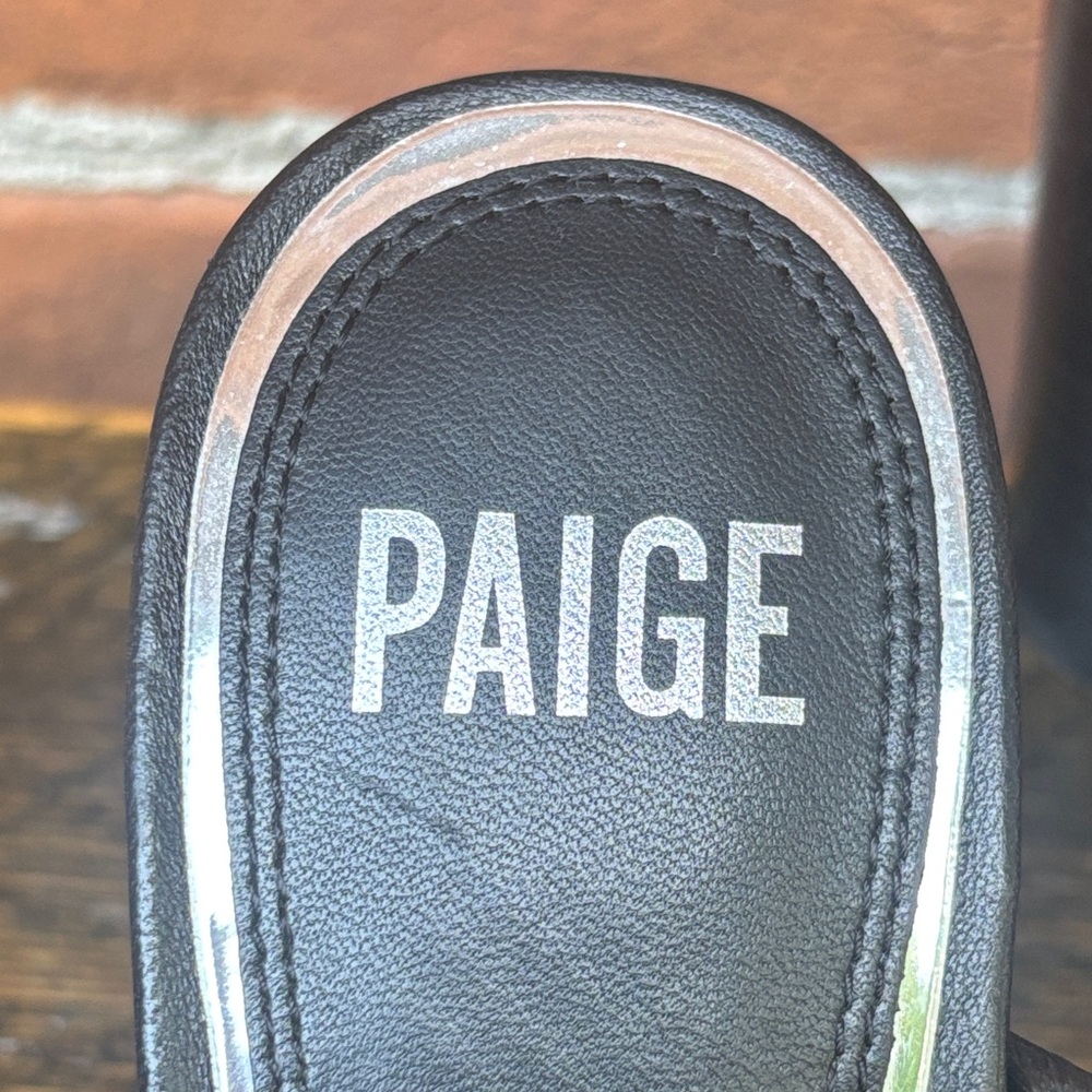 PAIGE Black Braided Heeled Sandals - Picture 4 of 9